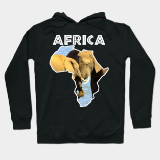 African Wildlife Continent Elephant Love Hoodie